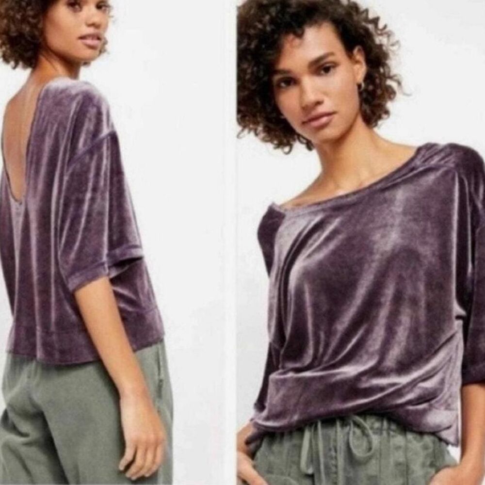 Free People We The Free Valerie Velvet Oversized Tee L